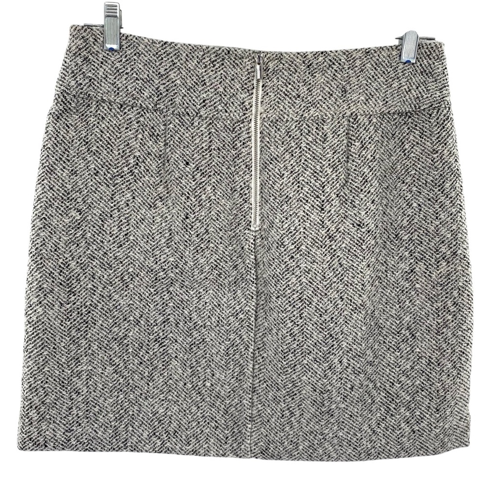 Loft Wool Bend Herringbone Pencil Skirt - Picture 2 of 7